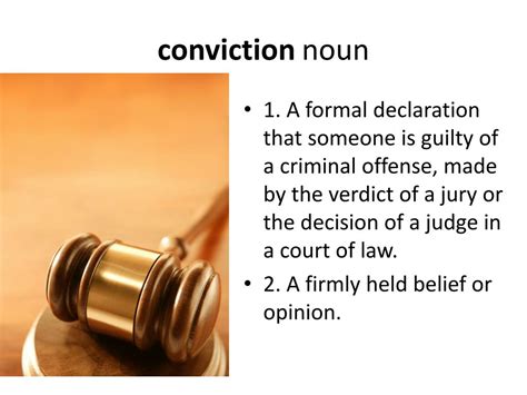 Conviction Noun